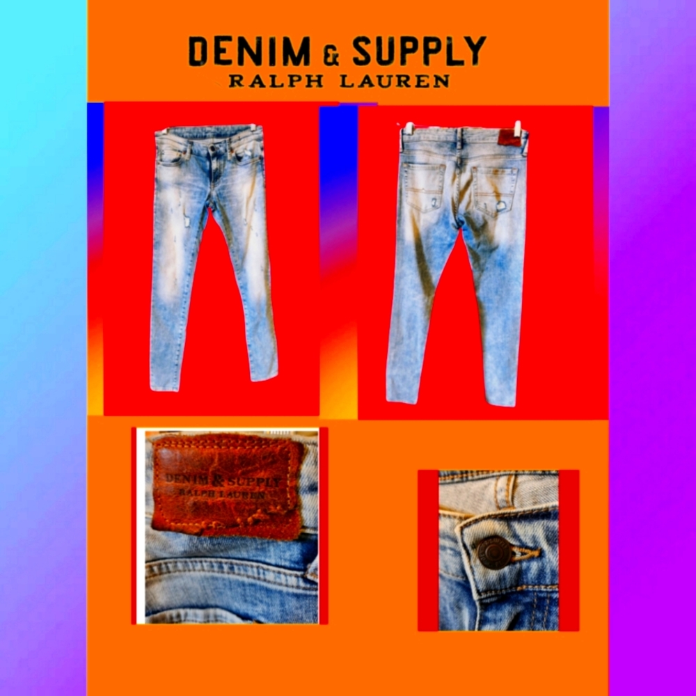 DENIM & SUPPLY RALPH LAUREN DISTRESSED SKINNY JEANS
